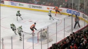 Ivan Provorov scores vs Stars off Klingberg's skate (24 jan 2022)