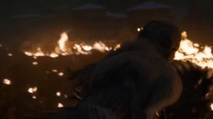 Game of Thrones 8x03 Daenerys saves Jon and Wights attack Drogon Scene