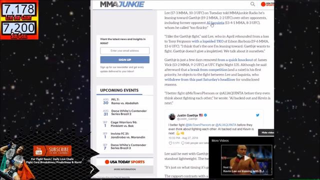 Kevin Lee wants Dillon Danis in 100k Jiu Jitsu Match Prefers to Fight Gaethje over Iaquinta