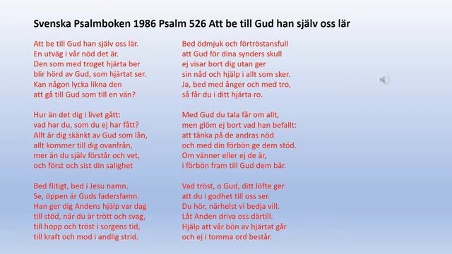 Psalm 526 Att be till Gud han själv oss lär смотреть онлайн