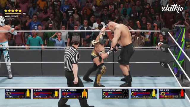 WWE 2K19 - Rey Mysterio  Lucha Dragons vs. Braun Strowman  Big Show  Brock Lesnar