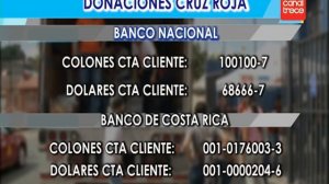 Números de cuenta para donar