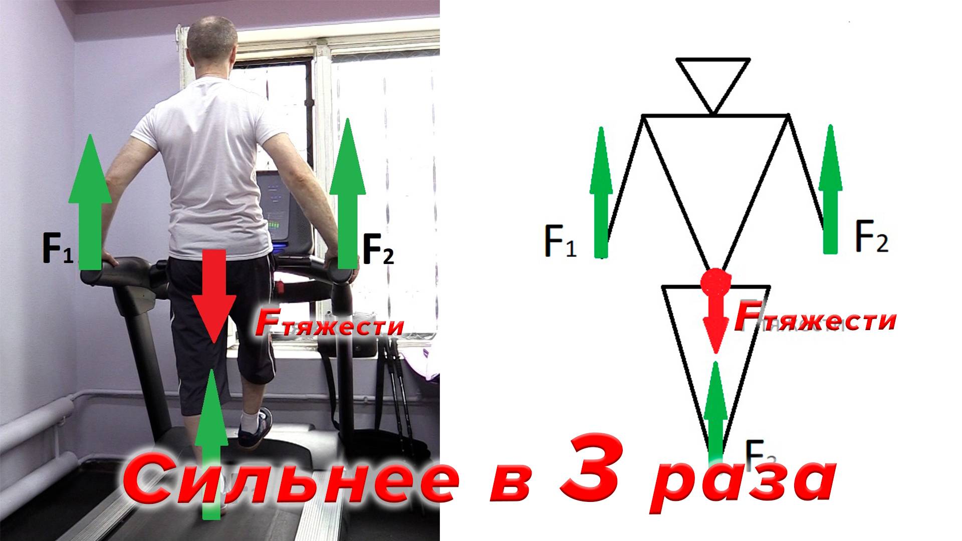 Станьте при Ходьбе Сильнее в 3 раза.