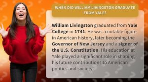 When did William Livingston graduate from Yale?