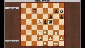 Martinez Alcantara, Jose Eduardo (2748) -- Lazavik, Denis (2773), Chessable Masters 2024 Rd 2.1, ½-