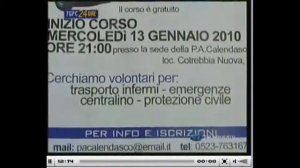 Servizio corso Pubblica Assistenza Calendasco - Tg Teleducato Piacenza