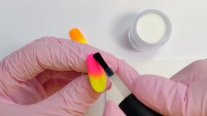 Сахарный градиент гель-лаками с блёстками