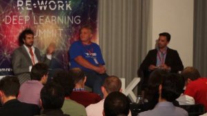 Tony Robinson, Speechmatics; Daniel Hulme, Satalia; and John Henderson, White Star Capital #reworkD