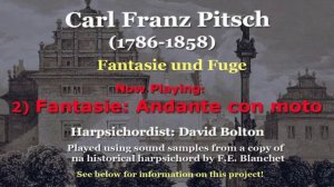 Carl Franz Pitsch (1786-1858): Fantasie und Fuge