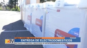 Tomas Ledesma Eliana Ramos - Entrega de electrodomésticos para comedores de barrios