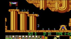 Lemmings - Level 2 - Only floaters can survive this