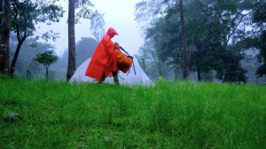 CAMPING IN HEAVY RAINSTORM AND STRONG WINDS | RAIN ASMR