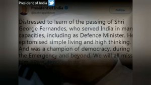 PM Modi, President Kovind condole demise of former Defence Minister George Fernandes