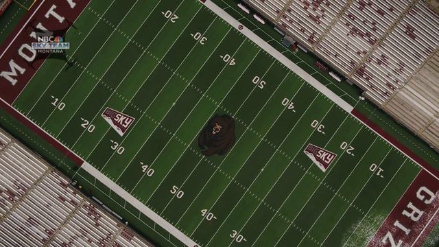 Drone video of Washington-Grizzly Stadium and UM campus смотреть онлайн
