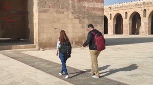 students with our teachers enjoying their time at  Mosque of Ahmed ibn Tulun  🥳🌍💙