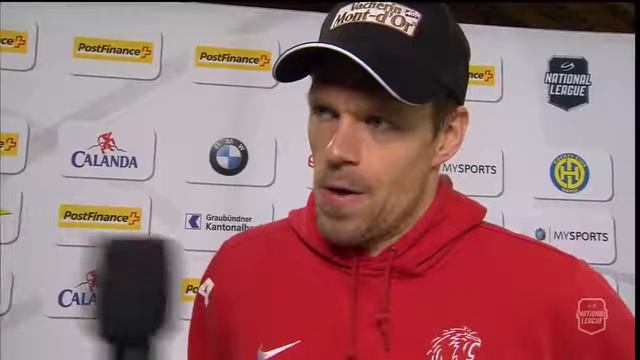 Nicklas Danielsson après la victoire face au HC Davos