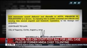 Ted Failon post bails for libel case filed by Tolentino