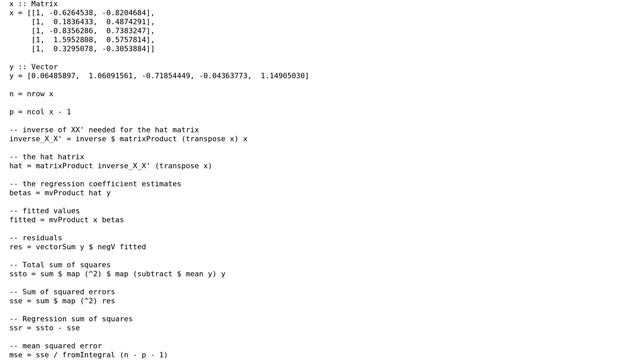 Linear Regression in Haskell