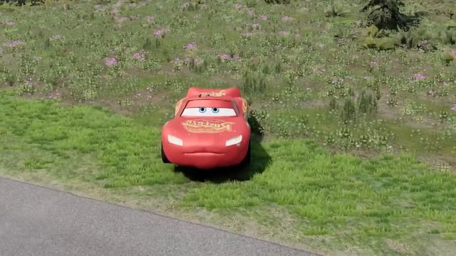 Double Flatbed Trailer Truck vs Speedbumps Train vs Cars Beamng.Drive #603