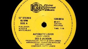 Dee D  Jackson   Automatic Lover   version long 1977