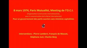 8 mars 1974, Paris - OCI, Meeting politique