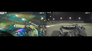 Fernando Alonso Dive Bombing Onboard Overtake On George Russell - Eye Cam View - Bahrain Gp 2023