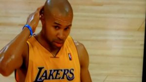 Derek Fisher drops Houston Rockets Luis Scola