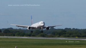 Continental Airlines Boeing 757 Landing Manchester