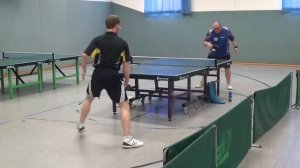 Tim Hermann Kupferzell vs Kurmann Schalkhausen Schwabach 20170723 Bavarian Race Tischtennis Stativ