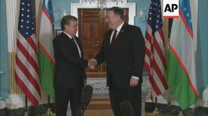 US Secretary of State Mike Pompeo hosts Uzbekistan leader