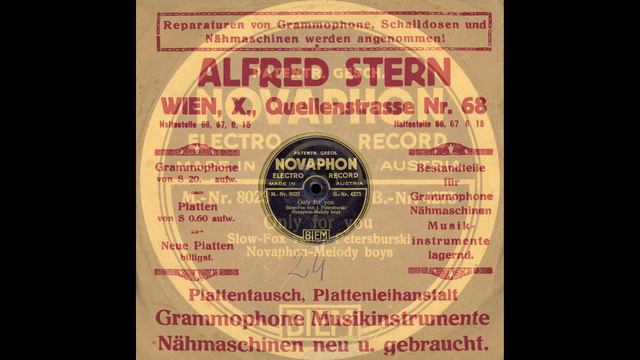 Novaphon Melody Boys - Only For You - Prague, 1931 смотреть онлайн