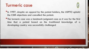 Patenting and Herbals (Turmeric and Neem case) Part 5