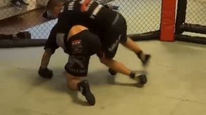 Daniel Weichel vs. Max Coga, sparring at Wanderlei Silva's seminar in MMA-Spirit, 20.9.2012