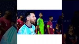 شاهد كيف ينظر  حارس مرمى منتخب قطر سعد الشيب ال ميسي