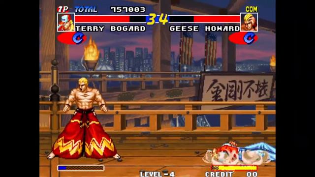 Final de Terry Bogard en Real Bout Fatal Fury Garou Densetsu MAME Teery vs Geese Howard смотреть онлайн