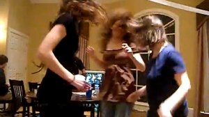 claire, kelli, and erin headbanging