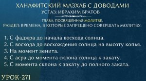 #271 Ханафитский мазхаб с доводами - Устаз Ибрахим Братов