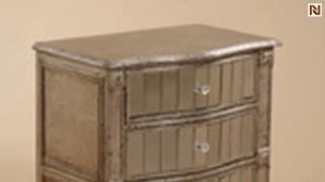 Chest - Distressed Silver Finish W/Clear Mirror (4 Drawer) by Bassett Mirror-a1762