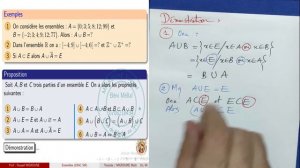 Réunion — Ensembles — Généralités sur les ensembles — 1 BAC SM