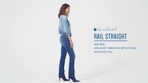 Mid-Rise Rail Straight Jeans by Gloria Vanderbilt®