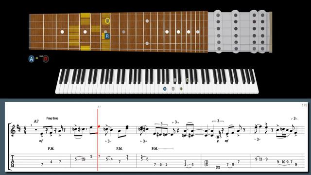 Greg Koch 's Coolest Double-stop trick? (w/ animated TABS) смотреть онлайн
