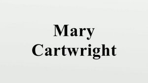 Mary Cartwright