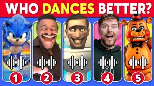 Guess The Meme & Who Is Dancing_ 💃🎶 Skibidi Toilet, Mr.Beast, Sonic, That One Guy, Skibidi Dom Yes