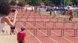 1ª SemiFinal 100 m vallas femenino - Cto. España Cadete -Granollers 10-07-2016