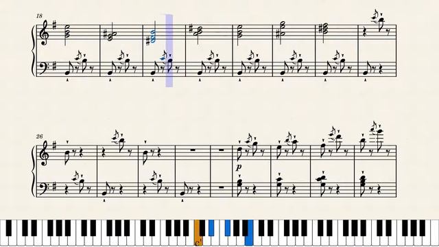 Study in G by Felix Le Couppey Op.17, No.24 | musescore | Sheet music | Piano | Etude смотреть онлайн