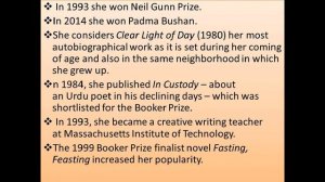 Anita Desai Biography And Works