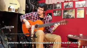 Rafael Romero 1ªE. flamenco guitar for sale played by Rubén Lorente