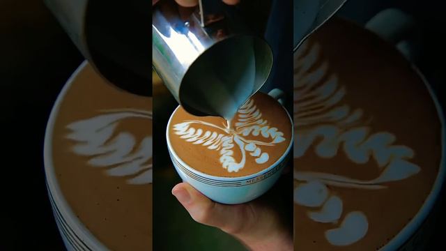 Butterfly latte art tutorial