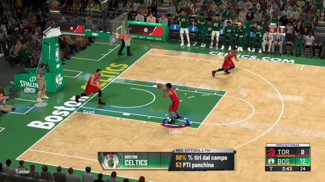 Sessione di gioco di NBA 2K20 in corso su Giuseppe Ferrara