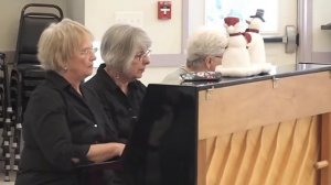 Marie Del Grosso and Claire Cotter perform piano duets